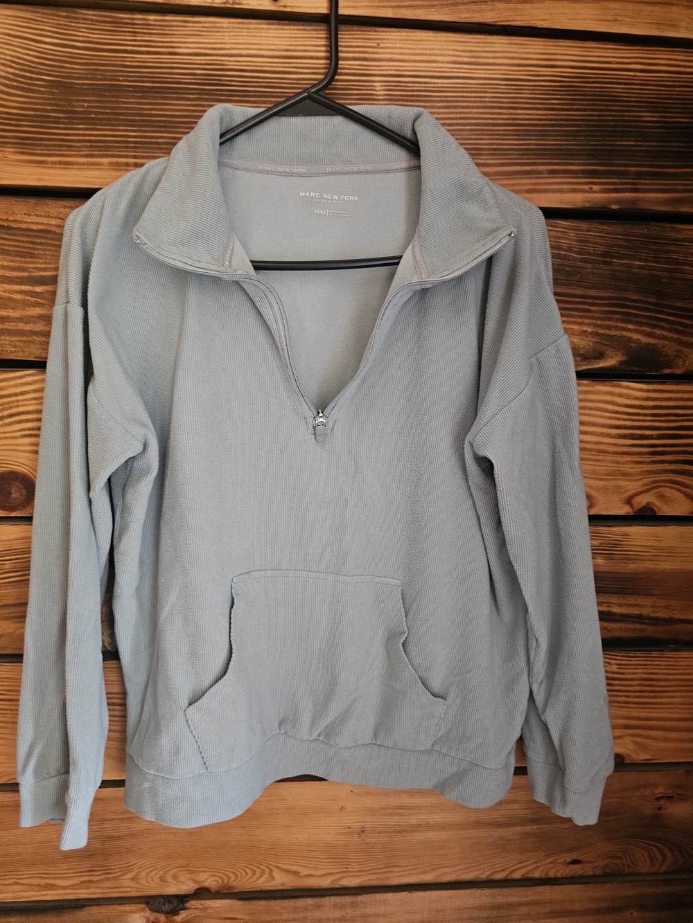 Marc New York Light Blue Half-Zip Sweatshirt Style